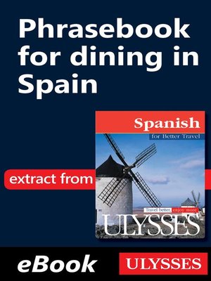 cover image of Phrasebook for dining in Spain